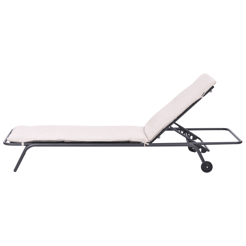 Solstol utomhus Volterra Stål - Beige/Grå - Utemöbler - Utestolar & fåtöljer - Solsängar & solvagnar