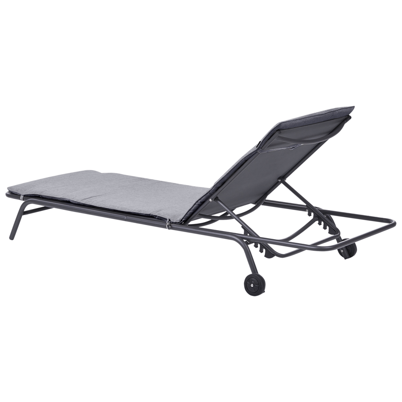 Solstol utomhus Volterra Stål - Grå - Utemöbler - Utestolar & fåtöljer - Solsängar & solvagnar