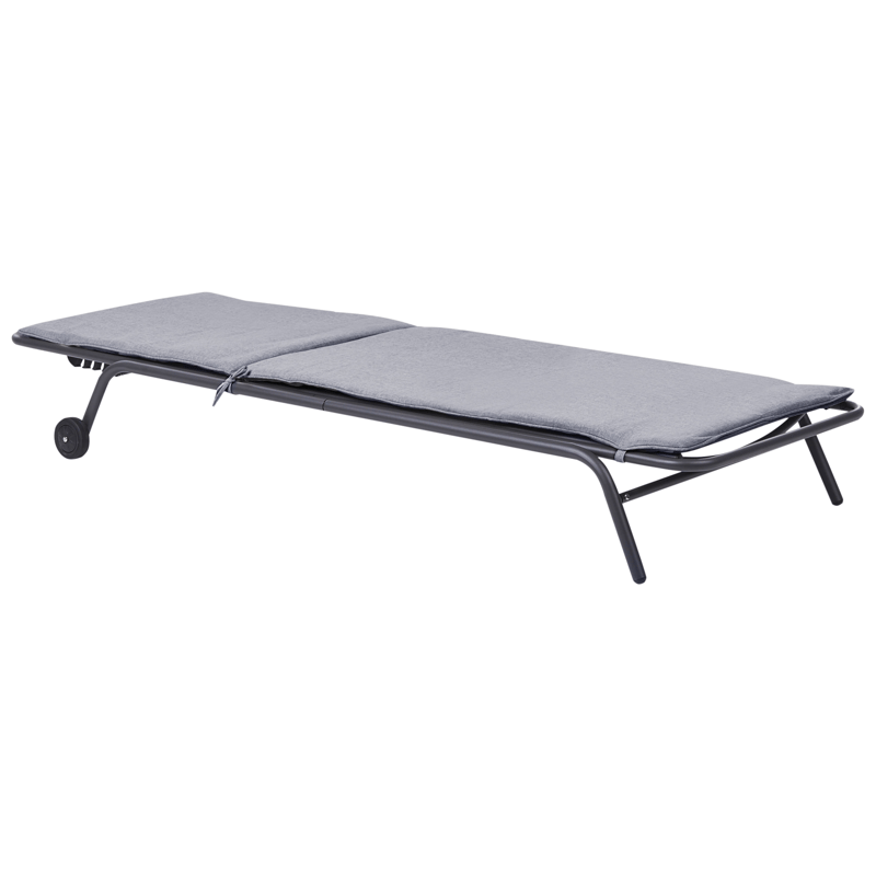 Solstol utomhus Volterra Stål - Grå - Utemöbler - Utestolar & fåtöljer - Solsängar & solvagnar