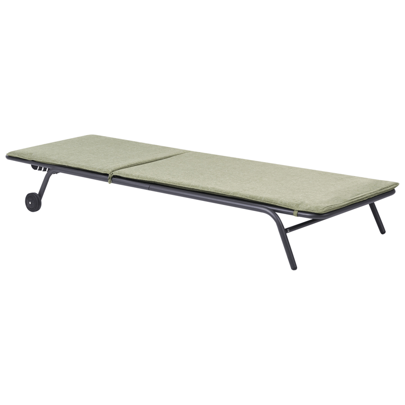 Solstol utomhus Volterra Stål - Grön/Grå - Utemöbler - Utestolar & fåtöljer - Solsängar & solvagnar