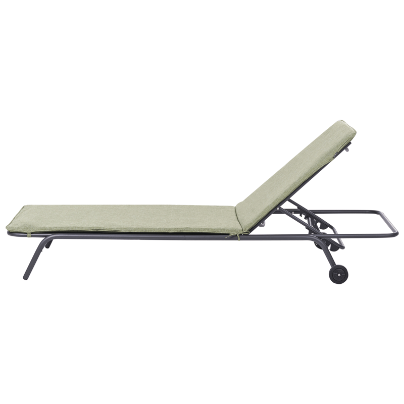 Solstol utomhus Volterra Stål - Grön/Grå - Utemöbler - Utestolar & fåtöljer - Solsängar & solvagnar