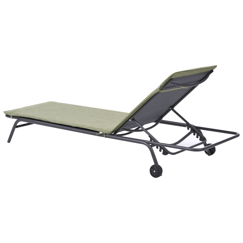Solstol utomhus Volterra Stål - Grön/Grå - Utemöbler - Utestolar & fåtöljer - Solsängar & solvagnar