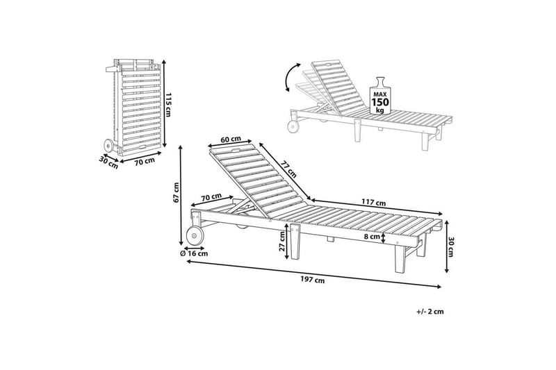 Solstol Pietralunga - Utemöbler - Utestolar & fåtöljer - Solsängar & solvagnar