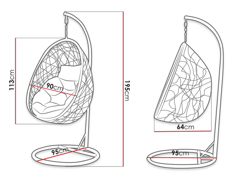 Solvero Hängstol utomhus - beige - Utemöbler - Utestolar & fåtöljer - Hängstol