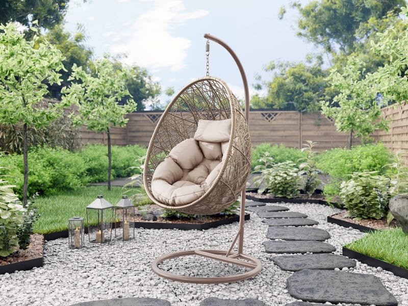 Solvero Hängstol utomhus - beige - Utemöbler - Utestolar & fåtöljer - Hängstol