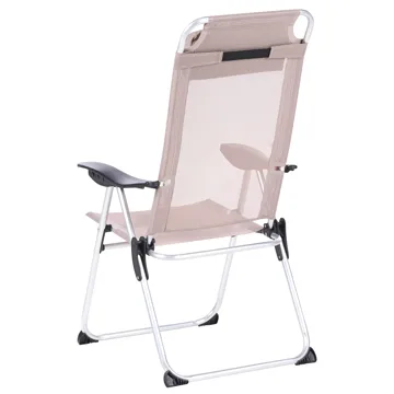 Stol utomhus Asine Aluminum Fällbar - Beige/Svart - Utemöbler - Utestolar & fåtöljer - Positionsstol