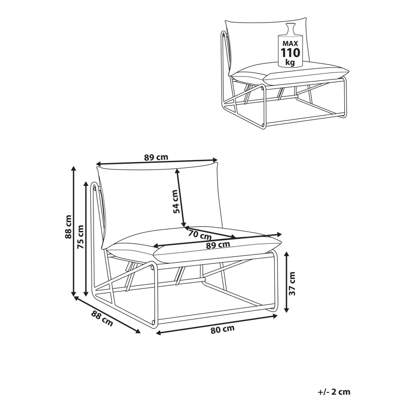Stol utomhus med Dyna Pico Stål - Grå - Utemöbler - Utestolar & fåtöljer - Utefåtöljer & loungefåtöljer