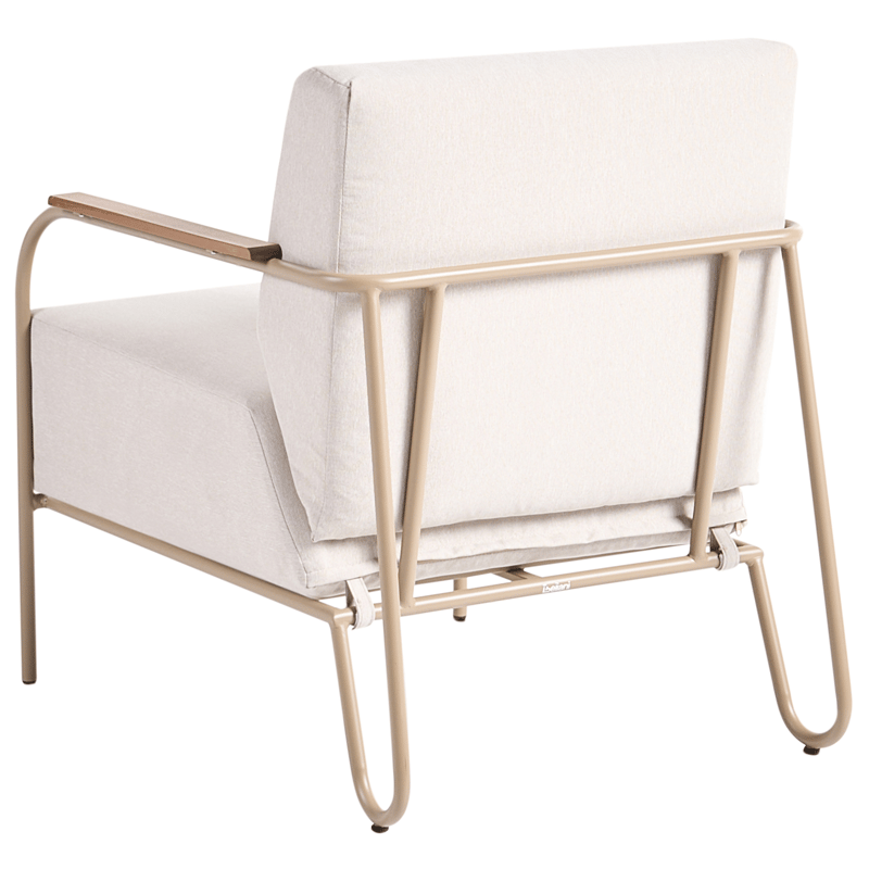 Stol utomhus Nimis med Fotpall - Beige - Utemöbler - Utestolar & fåtöljer - Utefåtöljer & loungefåtöljer