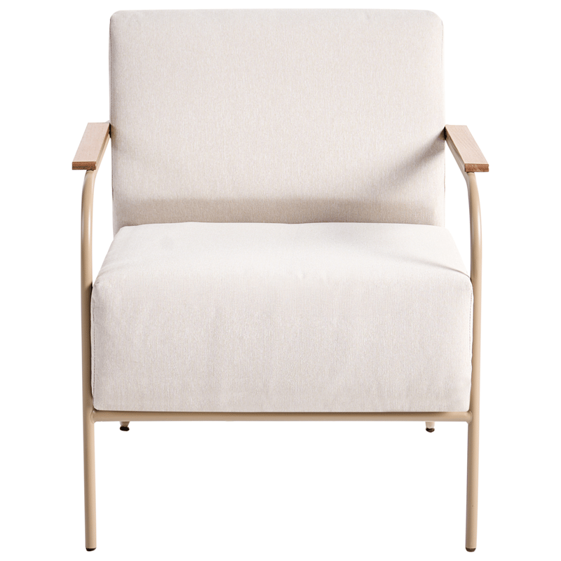 Stol utomhus Nimis med Fotpall - Beige - Utemöbler - Utestolar & fåtöljer - Utefåtöljer & loungefåtöljer