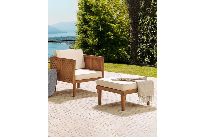 Taviano Utefåtölj - Ljusbrun/Beige - Utemöbler - Utestolar & fåtöljer - Utefåtöljer & loungefåtöljer