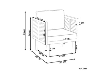 Taviano Utefåtölj - Ljusbrun/Beige - Utemöbler - Utestolar & fåtöljer - Utefåtöljer & loungefåtöljer