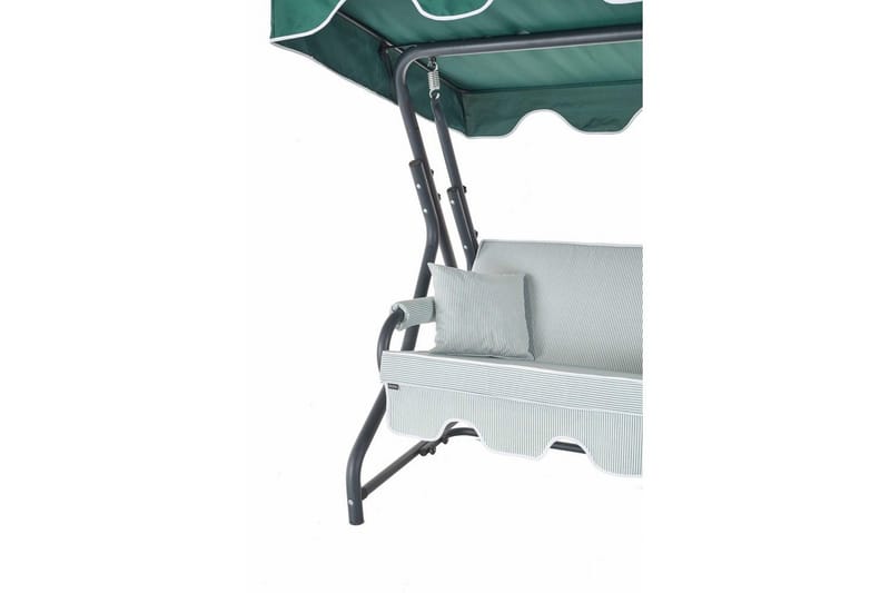 Trädgårdsdubbelgunga Laziuki (170 x 165 x 110 cm) Ljusgrågrön - Ljusgrågrön - Utemöbler - Utestolar & fåtöljer - Hängstol