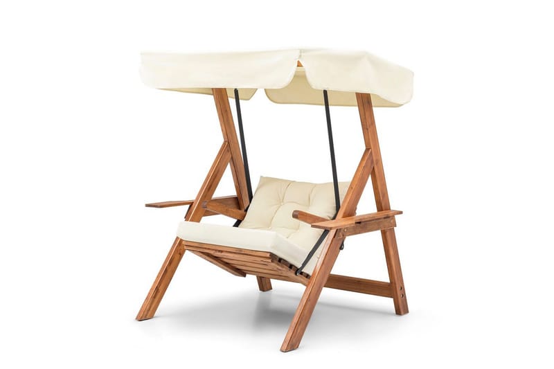Trädgårdssingelgunga Limca Gunga Grädde - Grädde - Utemöbler - Utestolar & fåtöljer - Hängstol