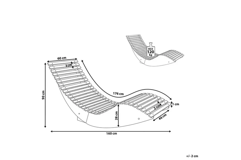 Trädgårdssolstol Brescia II - Utemöbler - Utestolar & fåtöljer - Solsängar & solvagnar