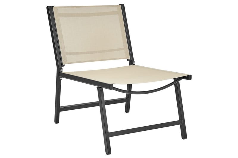 Trädgårdsstol Marceddi - Beige, svart - Utemöbler - Utestolar & fåtöljer - Utefåtöljer & loungefåtöljer