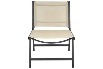 Trädgårdsstol Marceddi - Beige, svart - Utemöbler - Utestolar & fåtöljer - Utefåtöljer & loungefåtöljer