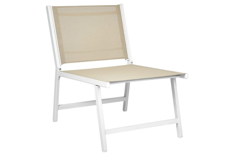 Trädgårdsstol Marceddi - Beige, vit - Utemöbler - Utestolar & fåtöljer - Utefåtöljer & loungefåtöljer
