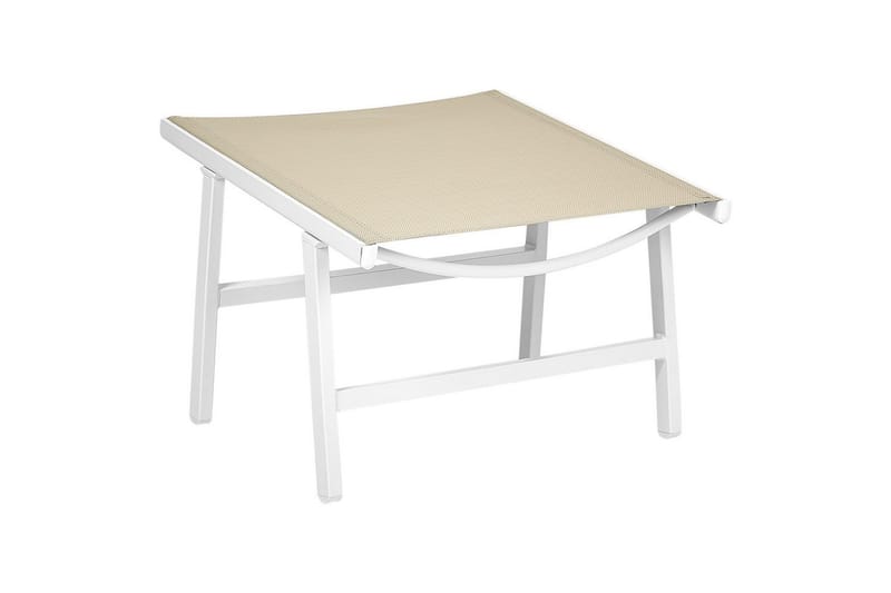 Trädgårdsstol Marceddi - Beige, vit - Utemöbler - Utestolar & fåtöljer - Utefåtöljer & loungefåtöljer