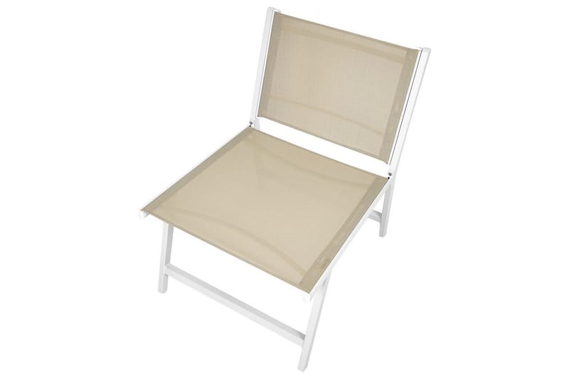 Trädgårdsstol Marceddi - Beige, vit - Utemöbler - Utestolar & fåtöljer - Utefåtöljer & loungefåtöljer