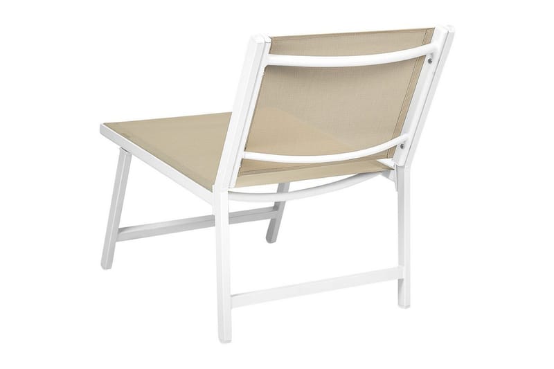Trädgårdsstol Marceddi - Beige, vit - Utemöbler - Utestolar & fåtöljer - Utefåtöljer & loungefåtöljer