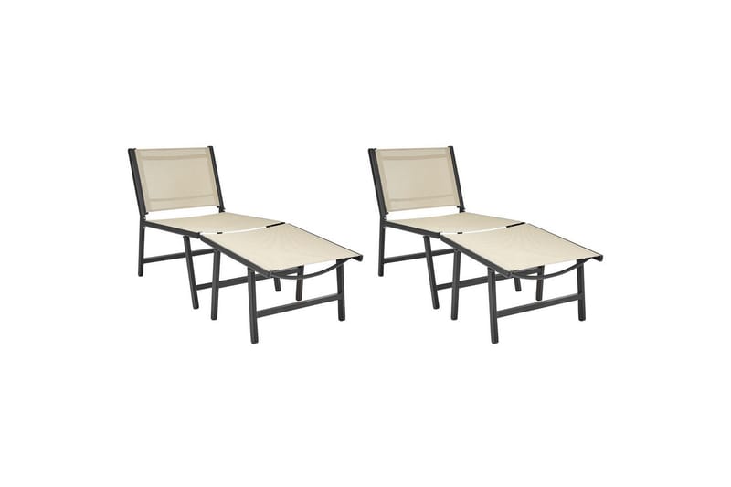 Trädgårdsstol set om 2 Marceddi, Beige, svart