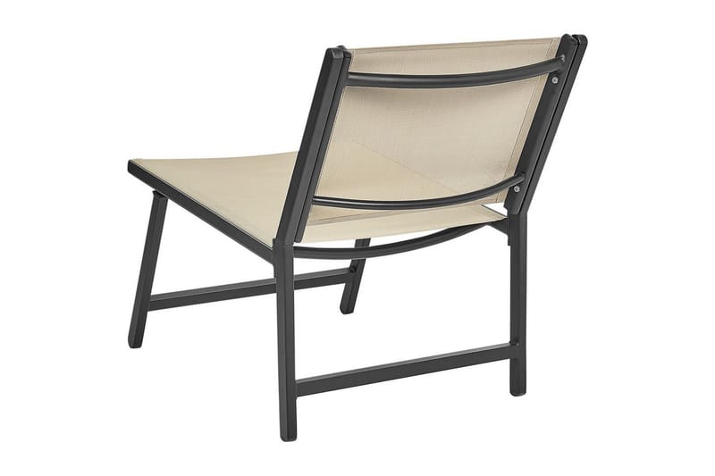 Trädgårdsstol set om 2 Marceddi - Beige, svart - Utemöbler - Utestolar & fåtöljer - Utefåtöljer & loungefåtöljer