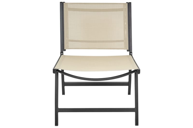 Trädgårdsstol set om 2 Marceddi - Beige, svart - Utemöbler - Utestolar & fåtöljer - Utefåtöljer & loungefåtöljer