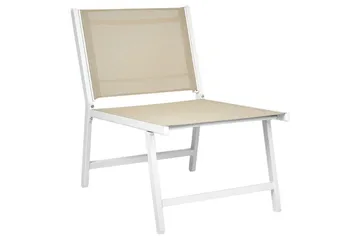 Trädgårdsstol set om 2 Marceddi - Beige, vit - Utemöbler - Utestolar & fåtöljer - Utefåtöljer & loungefåtöljer