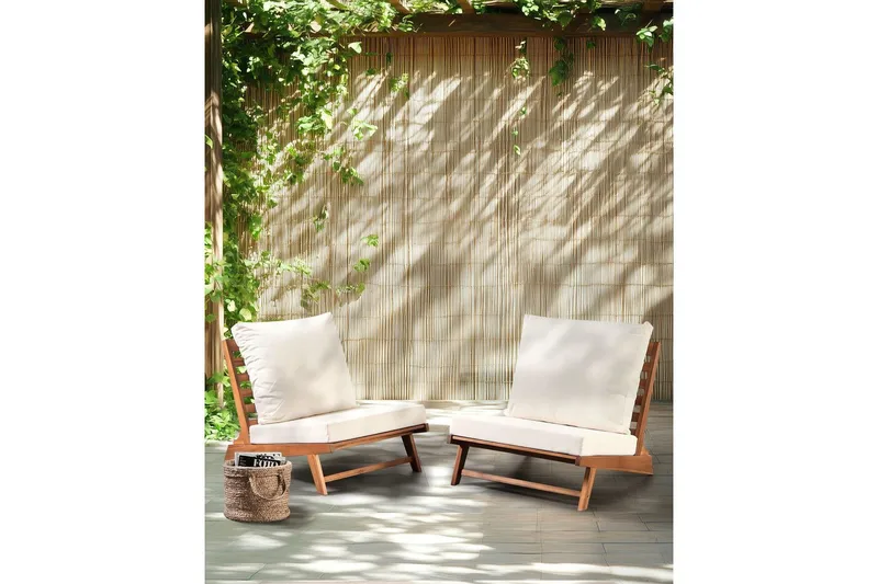 Trädgårdsstol set om 2 Micciano - Utemöbler - Utestolar & fåtöljer - Utefåtöljer & loungefåtöljer