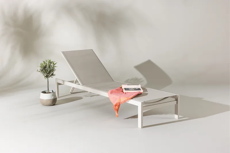 Tunis Solsäng Beige - Beige - Utemöbler - Utestolar & fåtöljer - Solsängar & solvagnar