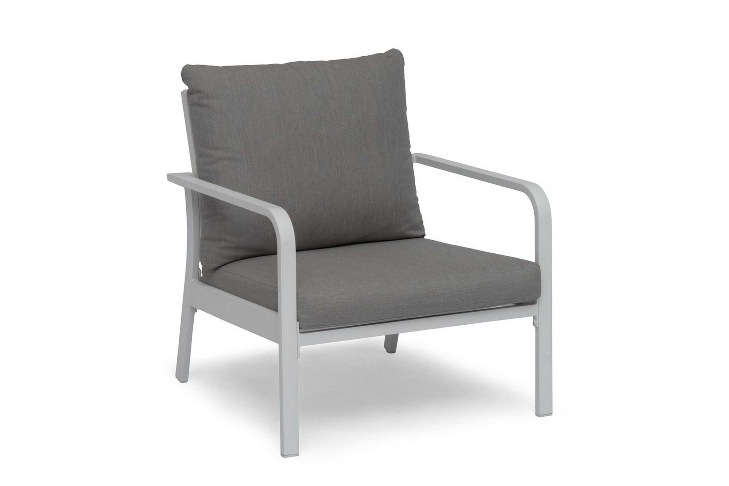 utefåtölj hillerstorp hånger vit ram dynor gråbeige - vit ram dynor gråbeige