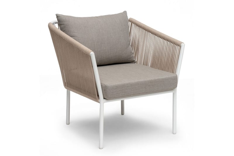 Utefåtölj Hillerstorp Lersund Vit/Beige - Vit/Beige - Utemöbler - Utestolar & fåtöljer - Utefåtöljer & loungefåtöljer