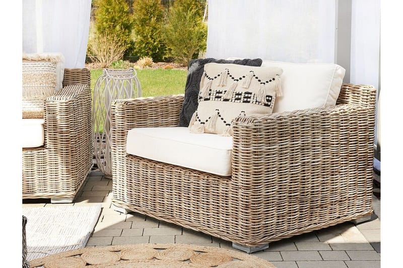 Apriliana Utefåtölj 2-pack - Konstrotting/Ljusbrun - Utemöbler - Utestolar & fåtöljer - Utefåtöljer & loungefåtöljer