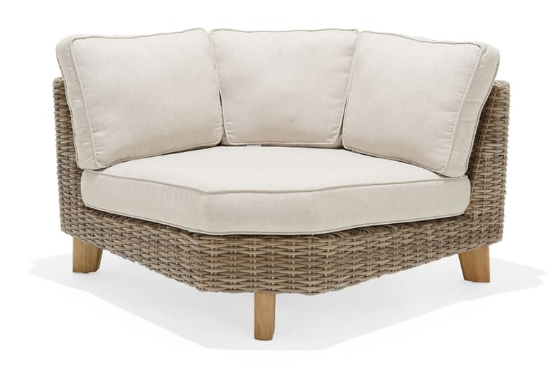 BAHAMAS Fåtölj Beige/Teak - Loungemöbler - Utefåtöljer & loungefåtöljer