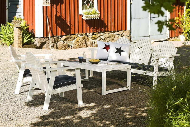 BULLERÖ Loungefåtölj Utomhus Vit - Utemöbler - Utestolar & fåtöljer - Utefåtöljer & loungefåtöljer