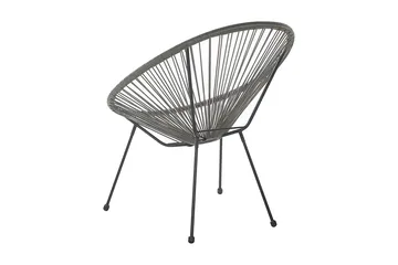 Cayaco Utestol 2-pack - Konstrotting/Mörkgrå - Utemöbler - Utestolar & fåtöljer - Utefåtöljer & loungefåtöljer