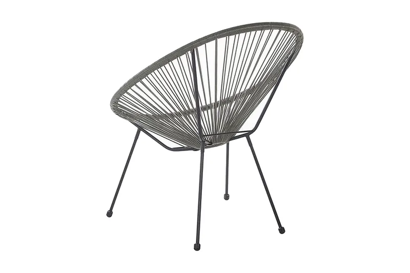 Cayaco Utestol 2-pack - Konstrotting/Mörkgrå - Utemöbler - Utestolar & fåtöljer - Utefåtöljer & loungefåtöljer