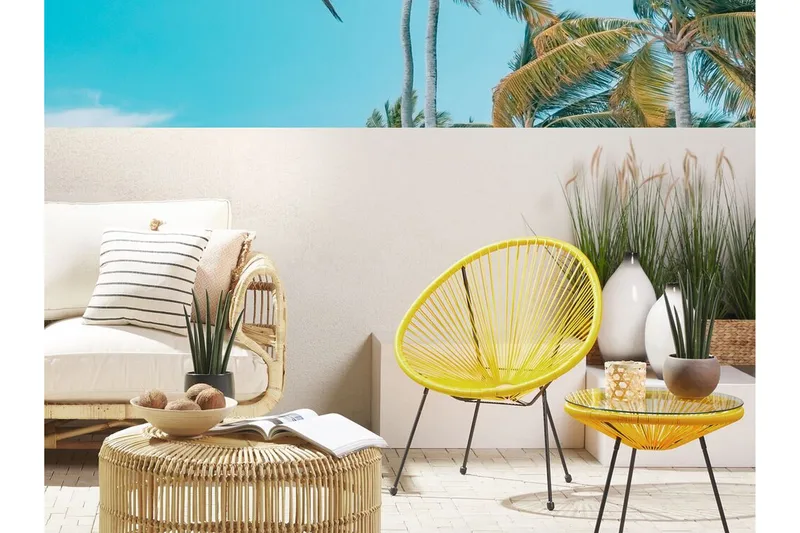 Cayaco Utestol - Konstrotting/Gul - Utemöbler - Utestolar & fåtöljer - Utefåtöljer & loungefåtöljer