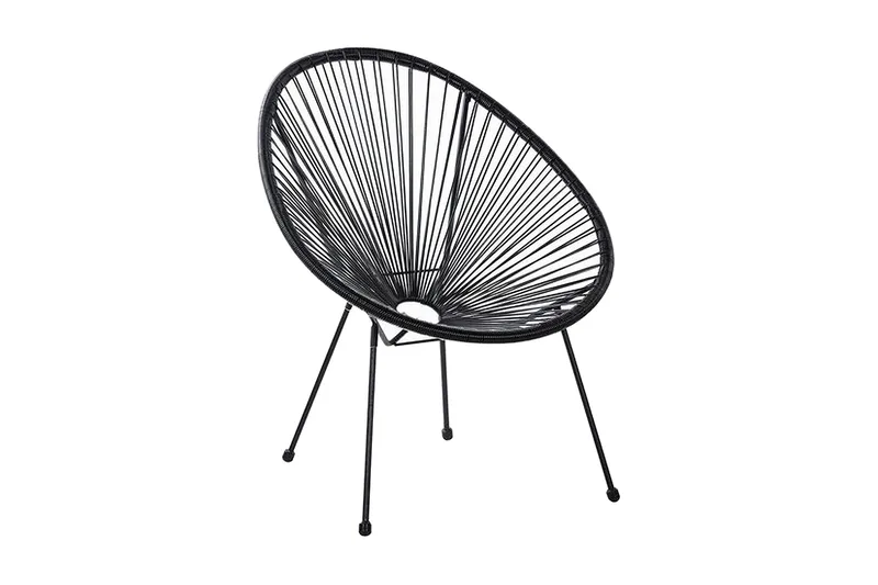 Cayaco Utestol - Konstrotting/Svart - Utemöbler - Utestolar & fåtöljer - Utefåtöljer & loungefåtöljer