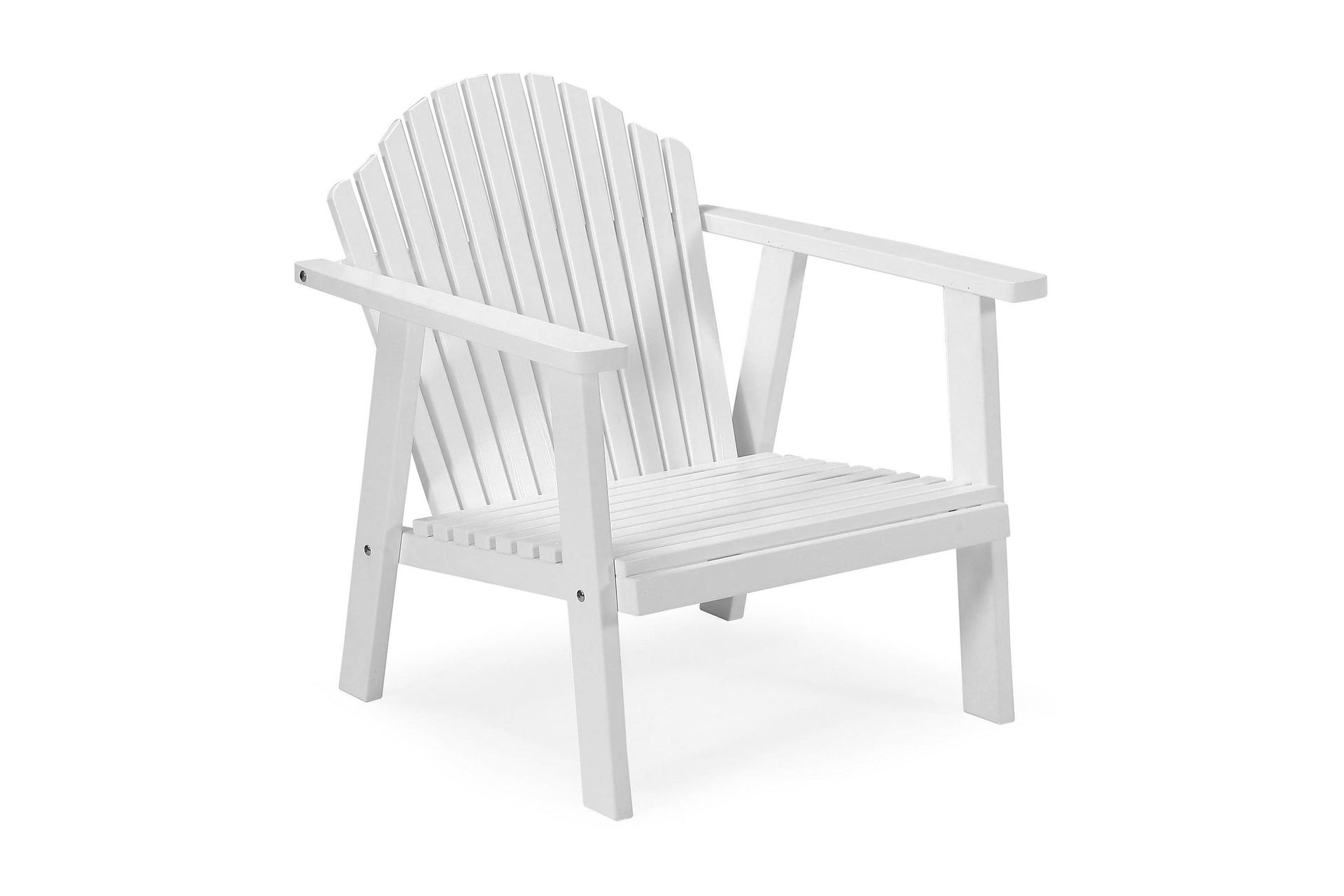 hillerstorp bullerö utefåtölj låg rygg vit furu - vitlaserad furu