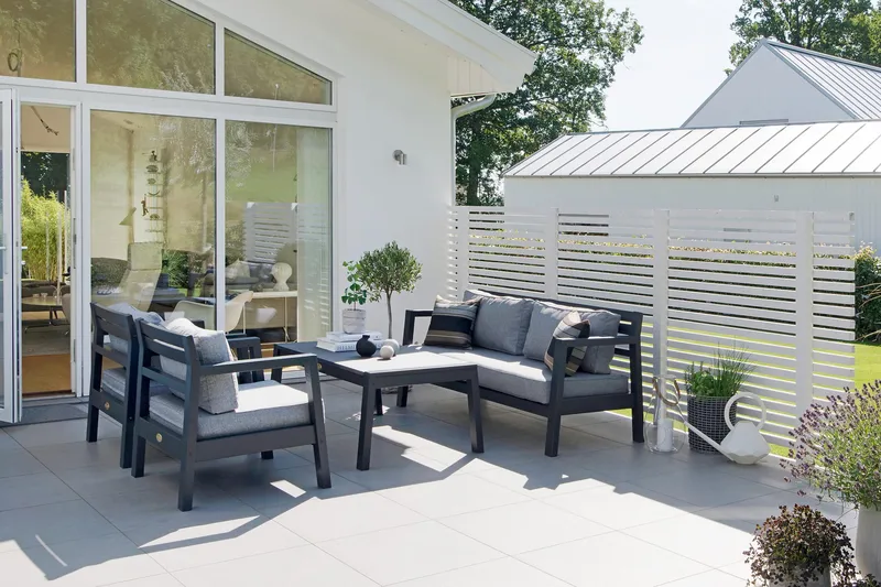 Hillerstorp Utestoltö Lounge Utefåtölj - Grå/svart - Utemöbler - Utestolar & fåtöljer - Utefåtöljer & loungefåtöljer