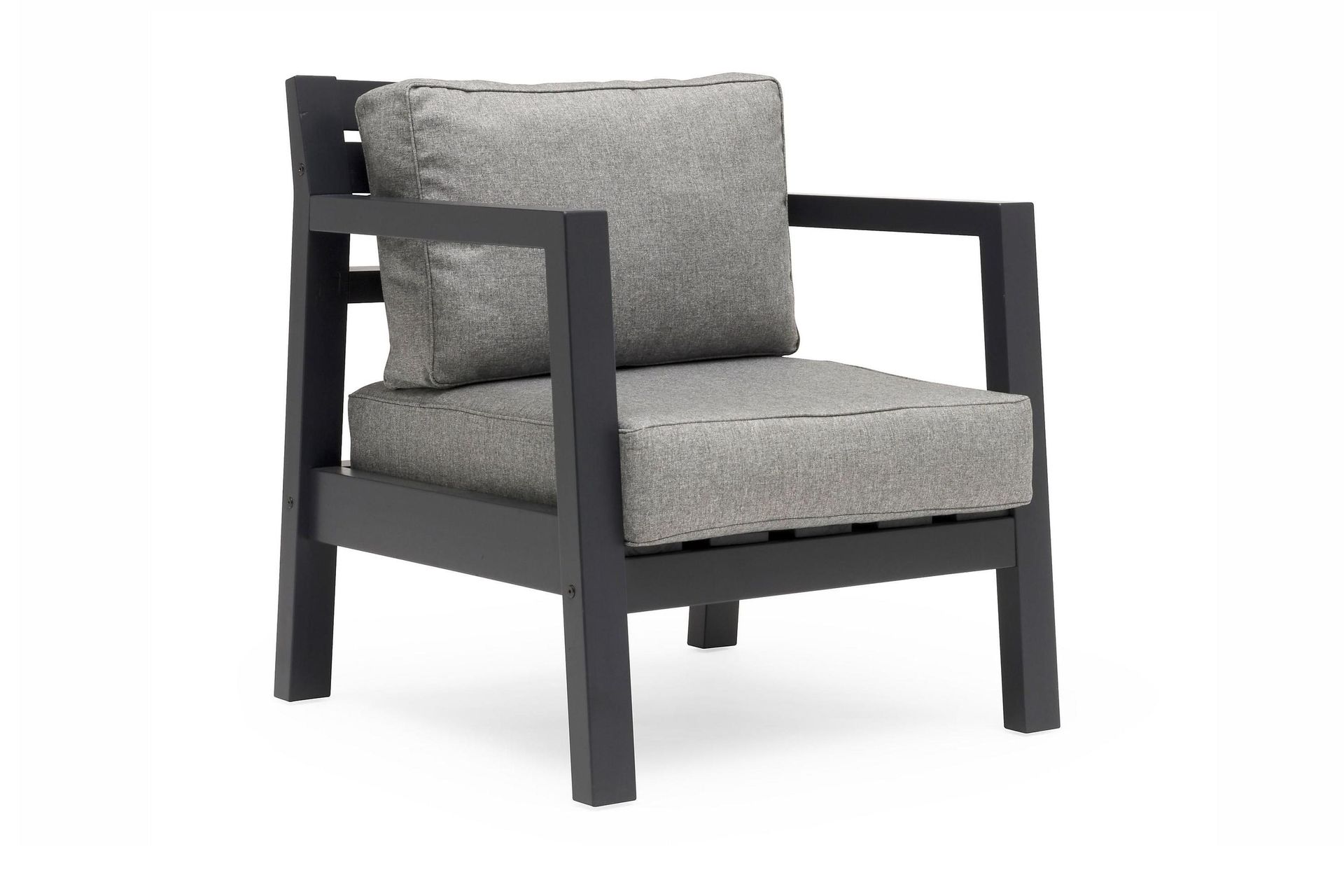 hillerstorp utestoltö lounge utefåtölj - grå/svart