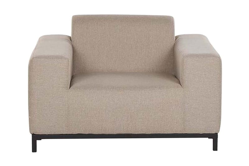 HUGHEN Utefåtölj 2-pack Beige/Svart - Utemöbler - Utestolar & fåtöljer - Utefåtöljer & loungefåtöljer