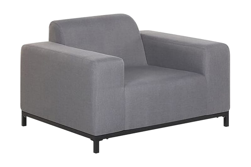 Hughen Utefåtölj 2-pack, Grå/Svart