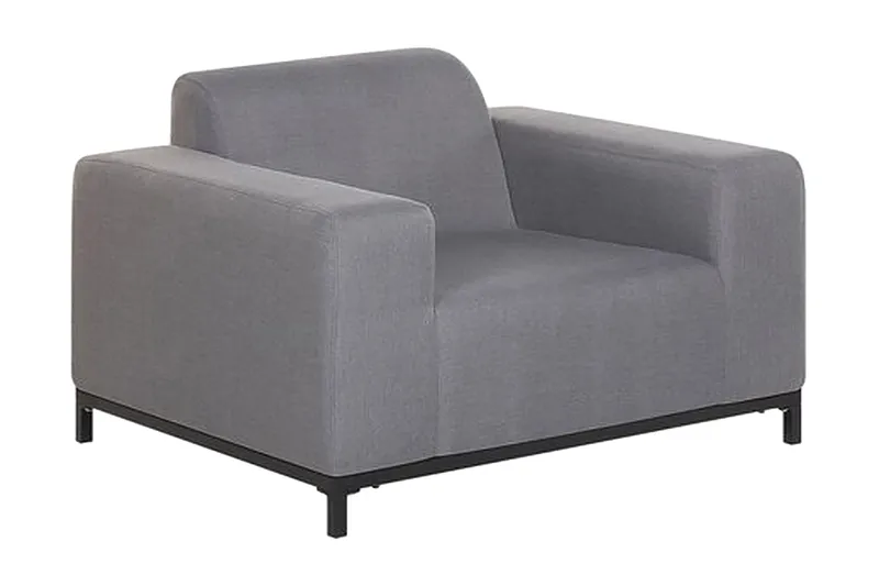 Hughen Utefåtölj 2-pack, Grå/Svart