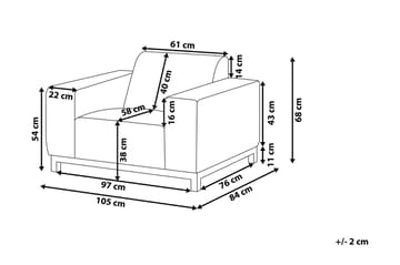 Hughen Utefåtölj 2-pack - Beige - Utemöbler - Utestolar & fåtöljer - Utefåtöljer & loungefåtöljer