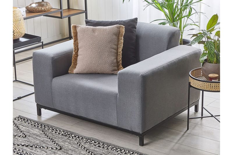 Hughen Utefåtölj 2-pack - Grå/Svart - Utemöbler - Utestolar & fåtöljer - Utefåtöljer & loungefåtöljer