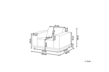Hughen Utefåtölj 2-pack - Beige/Svart - Utemöbler - Utestolar & fåtöljer - Utefåtöljer & loungefåtöljer