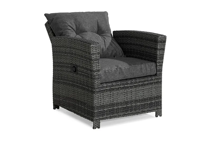 James Recliner Utefåtölj – Justerbar Loungefåtölj för Uteplats i Konstrotting, Grå