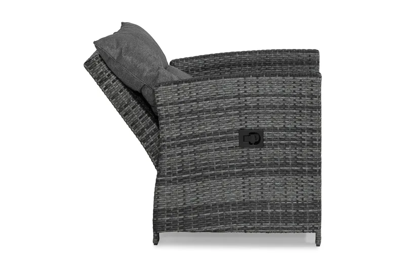 James Recliner Utefåtölj – Justerbar Loungefåtölj för Uteplats i Konstrotting - Grå - Utemöbler - Utestolar & fåtöljer - Utefåtöljer & loungefåtöljer